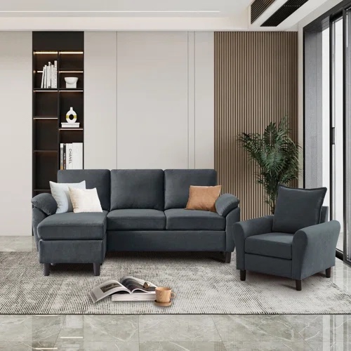 Aulora Collection Classic 2-Piece Living Room Set Apartment Compact Sofa Loveseat( incomplete Box 2 Of 2)