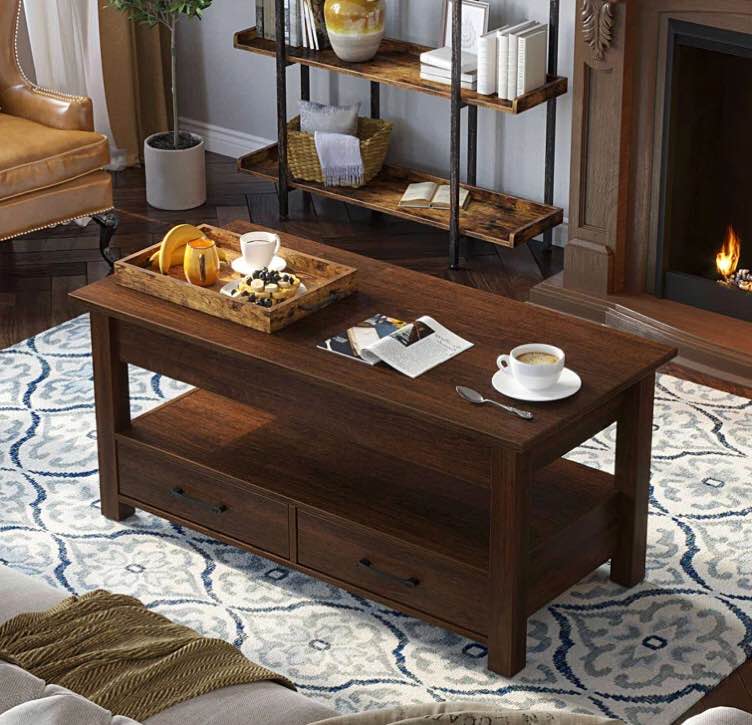 Eoghan Lift Top Coffee Table with 2 Drawers