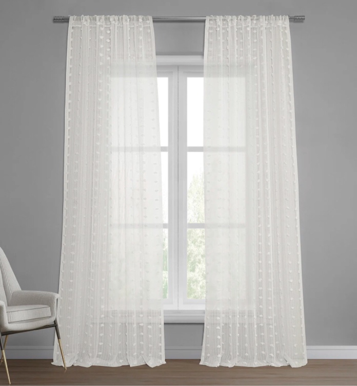 Bracken Faux Linen Sheer Curtains