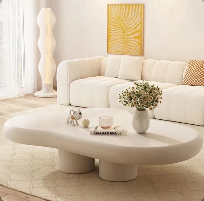 Cream Cloud Coffee Table(Incomplete table top only )