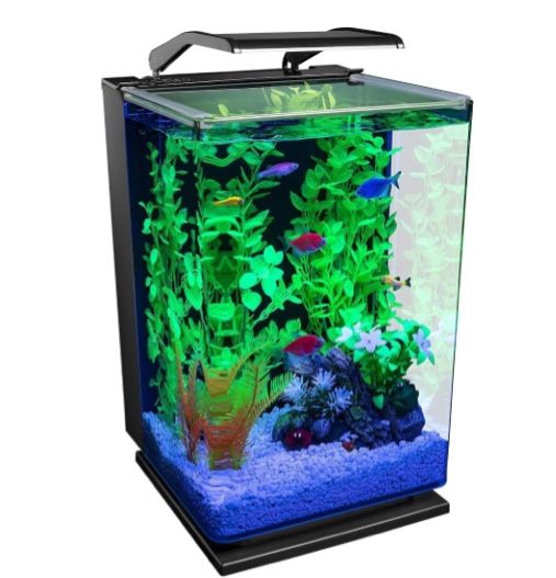 GloFish Aquarium Kit Fish Tank with LED Lighting and Filtration Included 5-gallon portrait kit