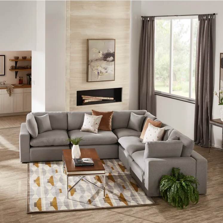 Bania 5 - Piece Upholstered Sectional (incomplete) corner chair only
