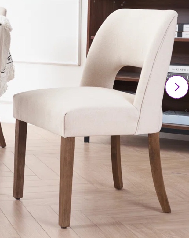 Nakenzie Upholstered Back Side Dining Chair beige 