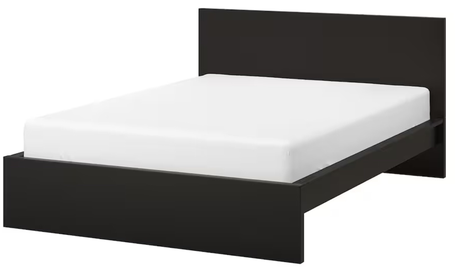 Bed frame, black-brown/Luröy, Full (incomplete)