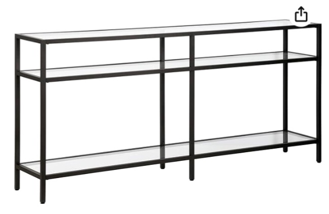 Accent table in blackened bronze finish 