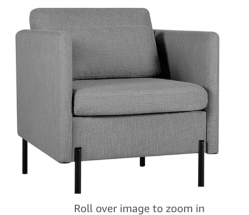 Accent chair with arms grey (similar to stock photo) 