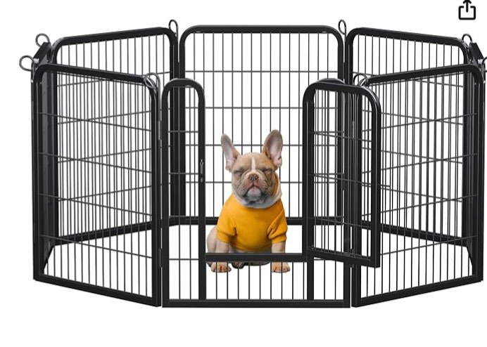 Dog playpens black 32 inch 8 panels 