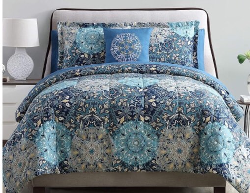 8 piece printed complete bed set Granada twin 