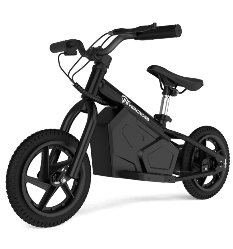 EVERCROSS EV06M Electric Bike for Kids 24V 100W Electric Balance Bike with 12" Inflat Tire and Adjustable Seat, Electric Motorcycle for Kids Ages 3+