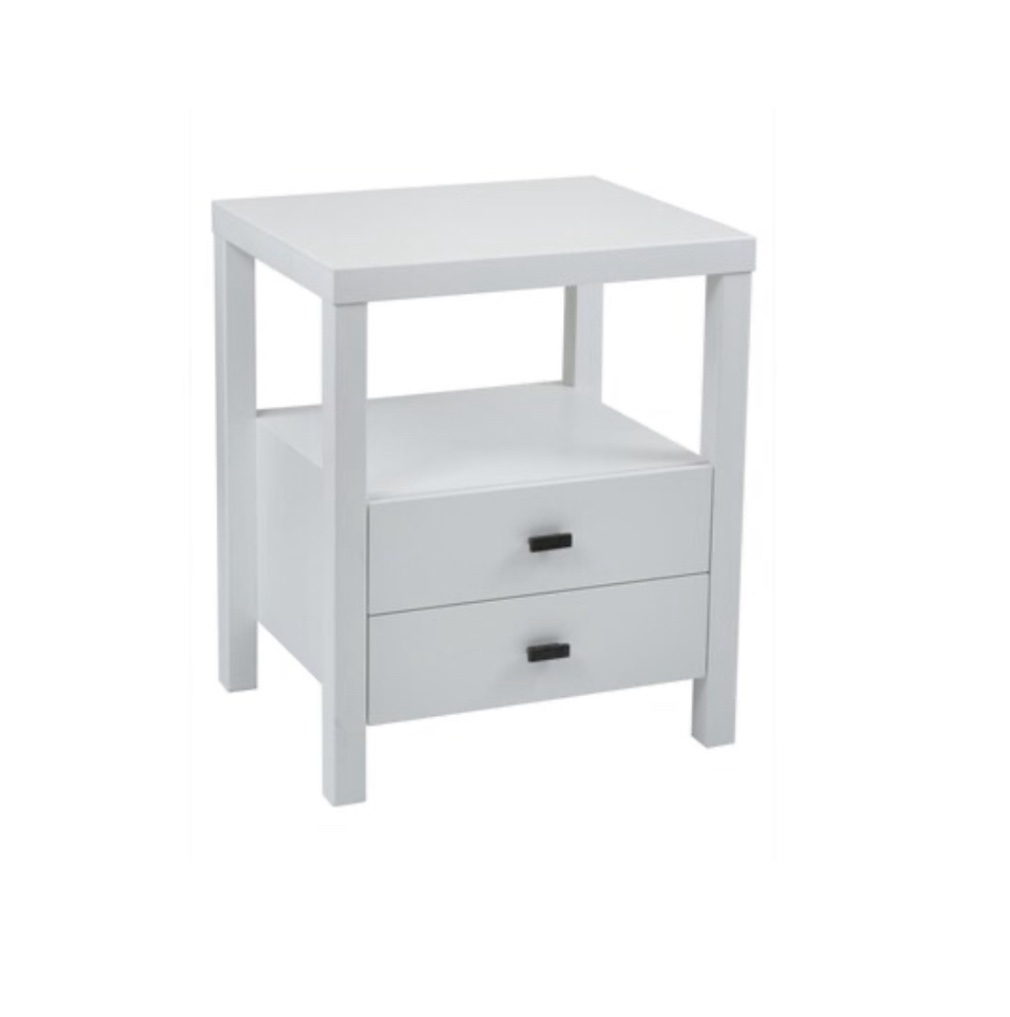 East at Main 18-in W x 24-in H White Wood Modern End Table Fully Assembled