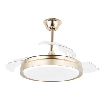 Putterman 3 - Blade LED Retractable Blades Ceiling Fan with Remote Control and Light Kit Included