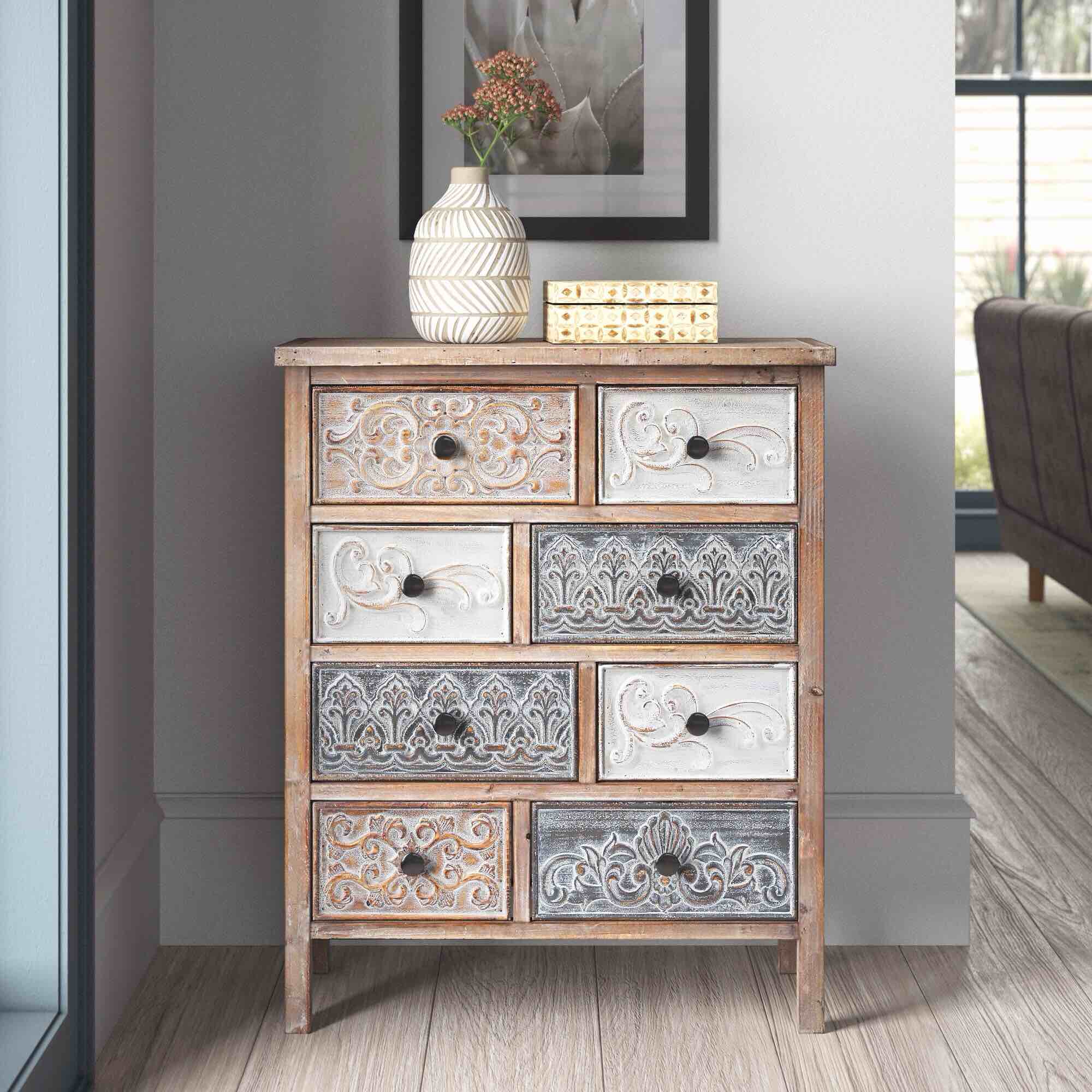 Quinlan 8 Drawer Apothecary Accent Chest