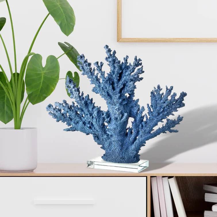 Whigham Resin Coral on Acrylic Base Figurine