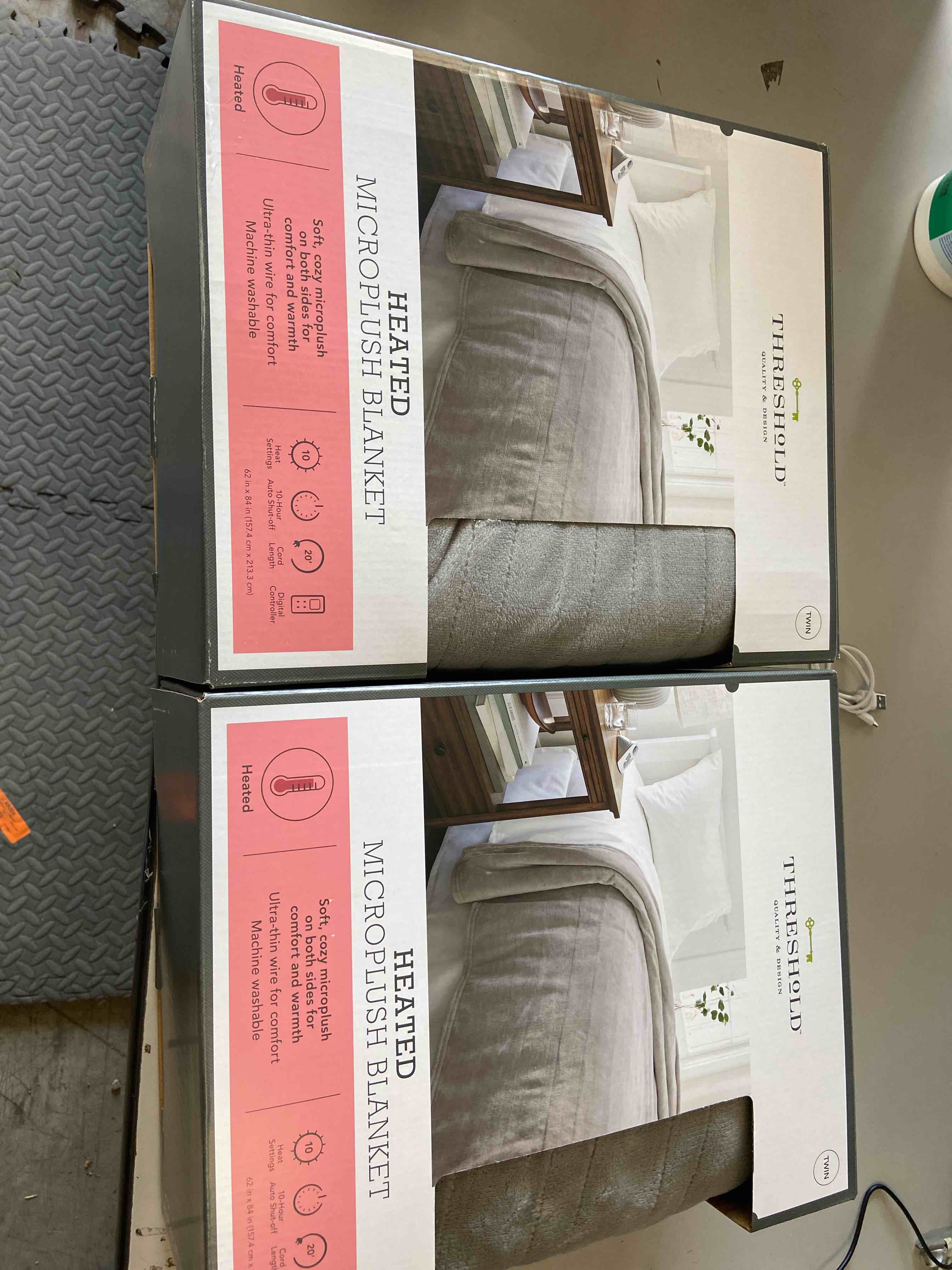 Threshold Heated Micro Plush Blanket