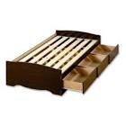 Twin XL Mate's Platform Storage Bed with 3 Drawers, Espresso 