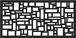 Barrette Outdoor Living 73050082 2'x4' Slate Decorative Screen Panel, Black 5 pack