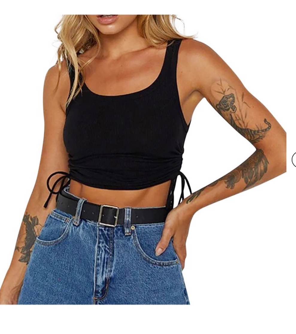 4 Pack Crop Tops Fo. Iris (Black  Medium 