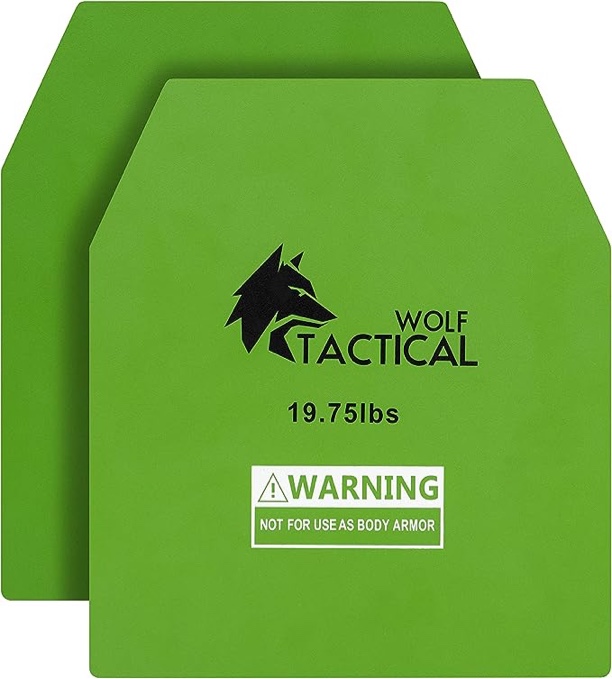 WOLF TACTICAL Weight Vest Plates - 5.75/8.75/14.5/19.75LB Pairs - WODs, Strength Training, Running, Heavy Workouts