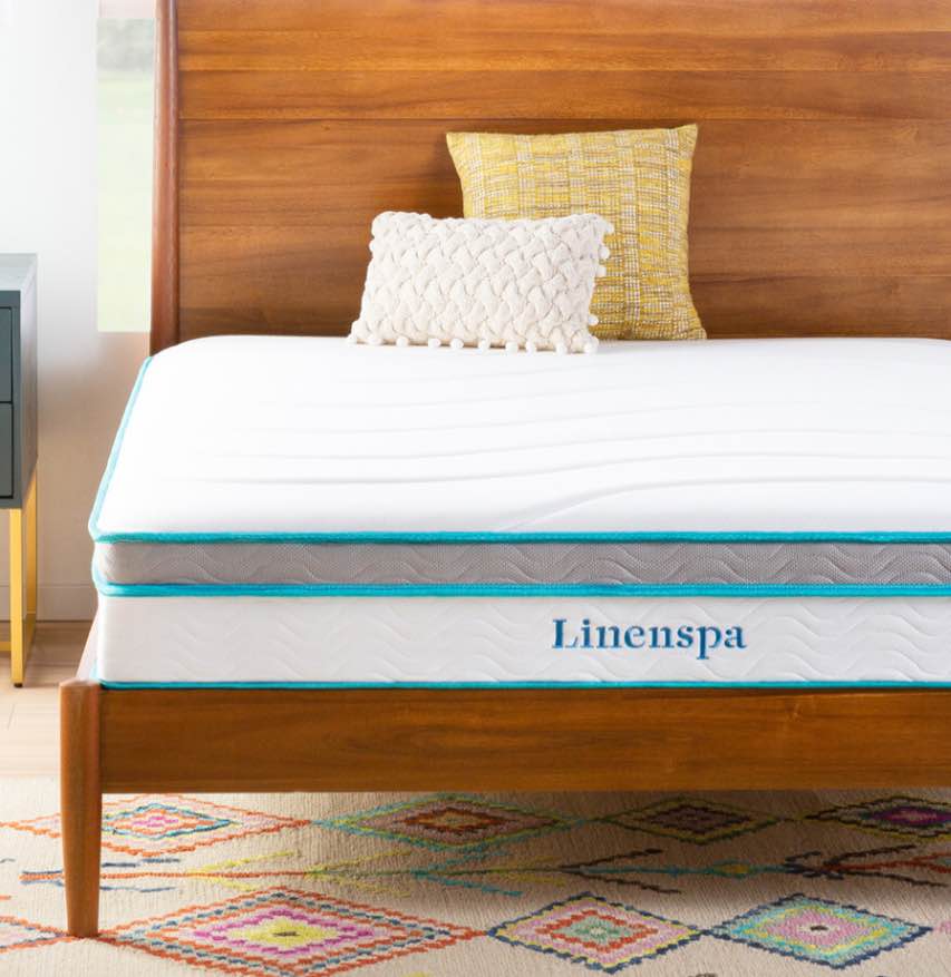LINENSPA LS10QQMFSP 10" Memory Foam and Innerspring Hybrid Mattress / QUEEN