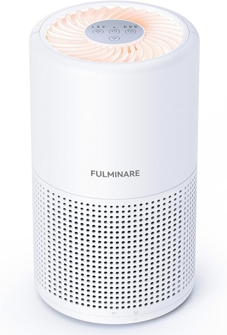 Air Purifiers for Bedroom, FULMINARE H13 True HEPA Air Filter, Quiet Air Cleaner With Night Light, Portable Small Air Purifier for Office Living Room, Remove 99.97% 0.01 Microns Dust, Smoke, Pollen