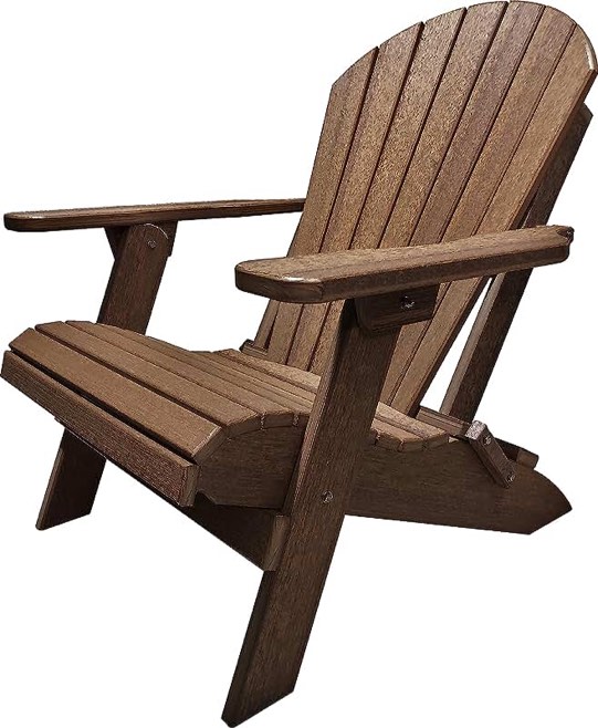 Folding Adirondack Chair Set of 2, Half Pre-Assembled Outdoor Wood Patio Chair for Garden/Backyard/Firepit/Pool/Beach/Deck