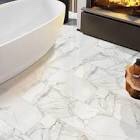 Crystal Bianco 12 in. x 24 in. Polished Porcelain Marble Look Floor and Wall Tile (16 sq. ft./Case)