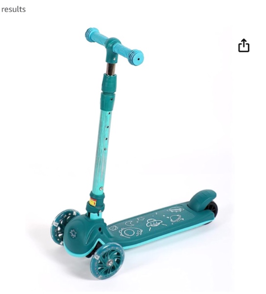 SimpleLux Kick Scooter for Kids, Wheel with Brake, Adjustable Height Handlebar, Foldable, Lightweight, Aged 3-10, Wide Standing Board, and up to 110LBS, Green