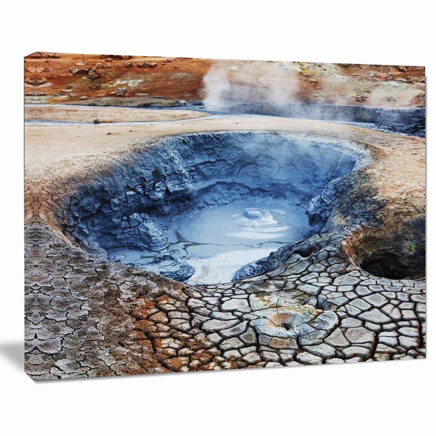 Design Art PT12778-20-12 Beautiful Fumarole Field in Iceland - Landscape Print Wall Art,20x12by
