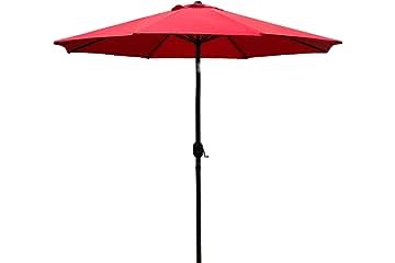 umbrella 6.5 ft beach red color similar to stock photo