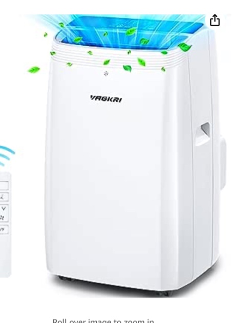 VAGKRI Portable Air Conditioners 14000 BTU ASHRAE (10200 BTU DOE/SACC), 3 - in - 1 AC Unit with Fan & Dehumidifier Cools up to 700 Squifty attrarti81ee Rotodte 36atra peeds Auto