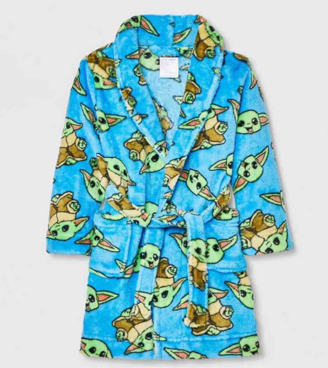 Toddler Boys' Star Wars Baby Yoda Robe - Blue 3T