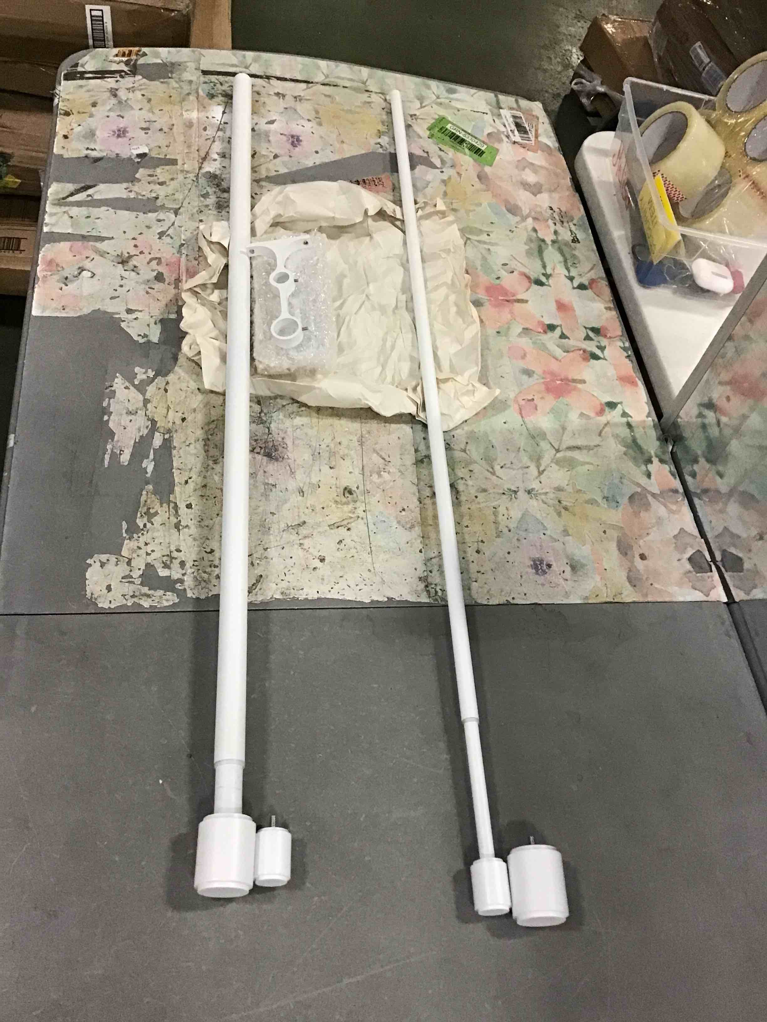 Amazon Basics Hosmile Double Curtain Rods Double Window Rods HM-037, WHITE