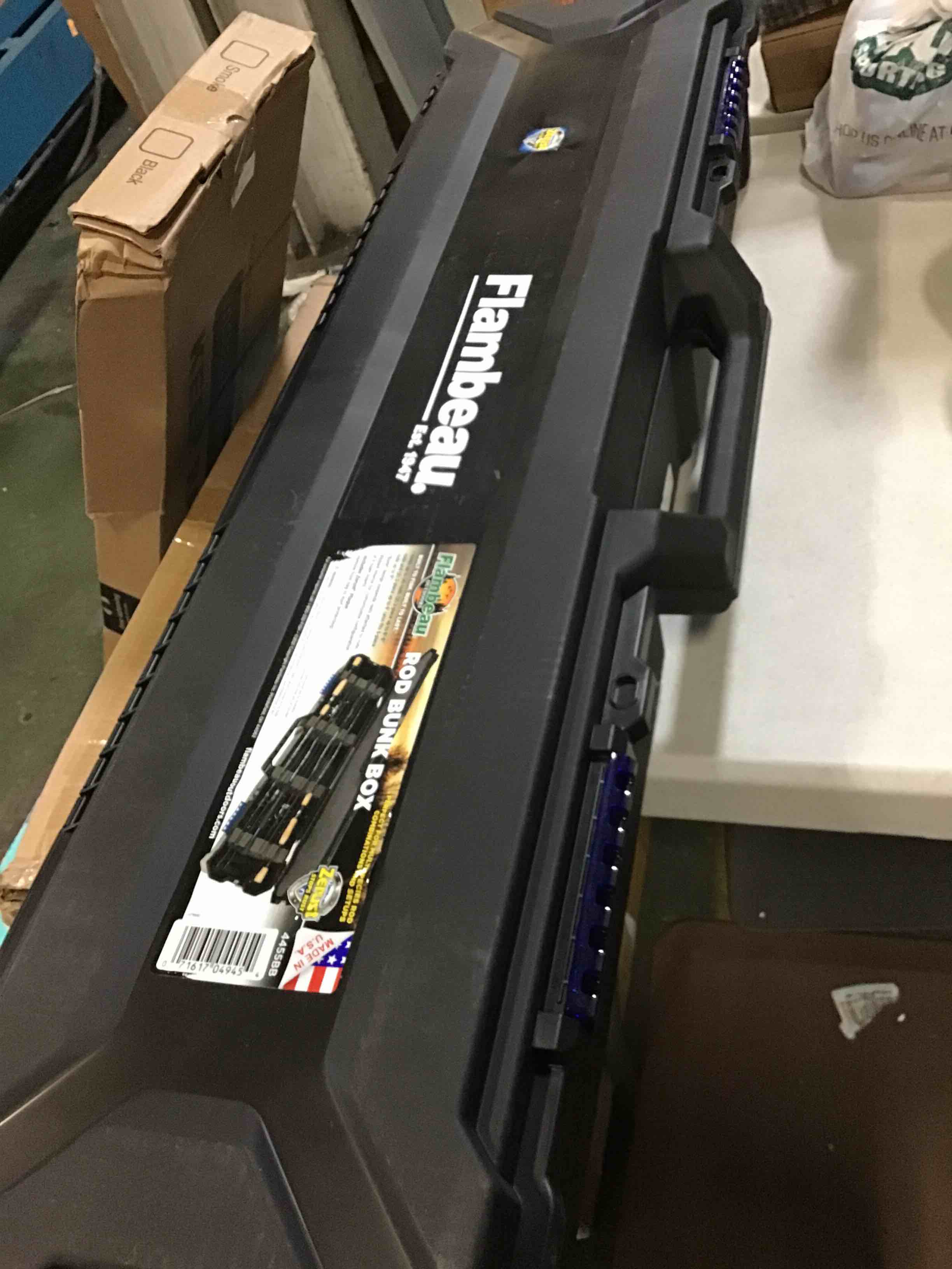 Flambeau Outdoors 4455BB Rod Bunk Box Portable Fishing Rod Storage Black