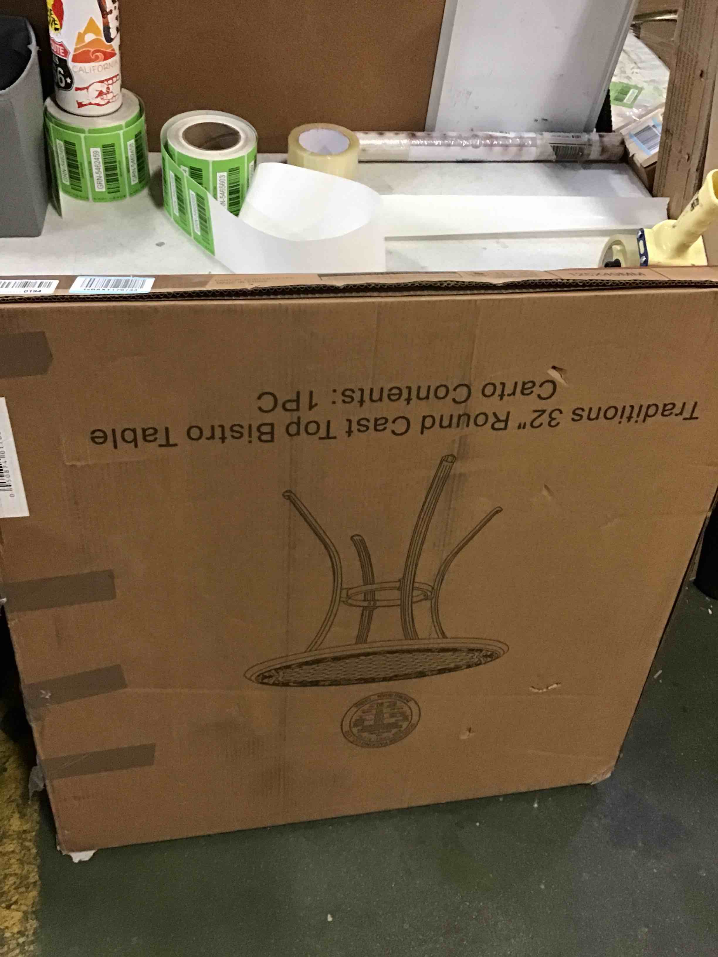 32” round cast top bistro table 