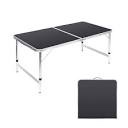 Moosinily Folding Camping Table, 4 Ft Aluminum Folding