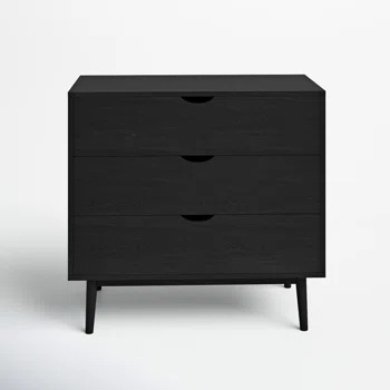 Indra 3 - Drawer Dresser Black 