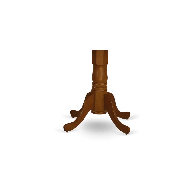 Dublin Round Table Pedestal in Saddle Brown Finish