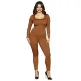 Halloween Women's Brown Long Sleeve Jumpsuit Large Way to Celebrate