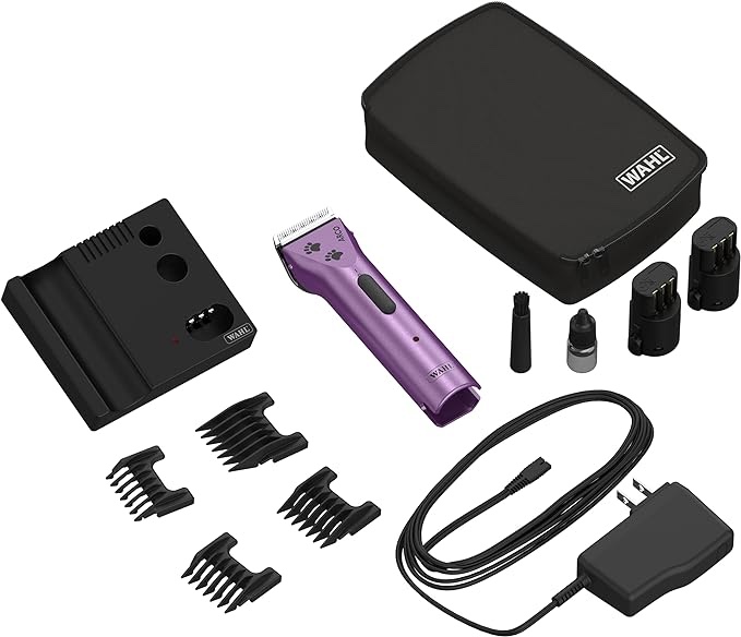 WAHL Professional Animal Arco Pet, Dog, Cat, and Horse Cordless Clipper Kit, Purple (8786-1001)