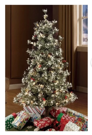 Holiday Time 4-Foot Pre-Lit Redland Spruce Artificial Christmas Tree, with 50 Clear Incandescent Lights