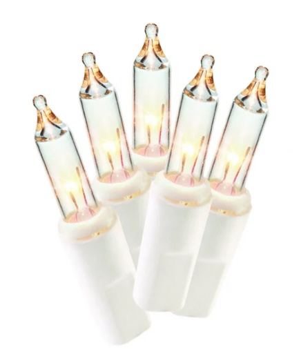 Holiday Time 300-Count Indoor and Outdoor Clear Mini Christmas Lights, with White Wire, 62.5 Feet