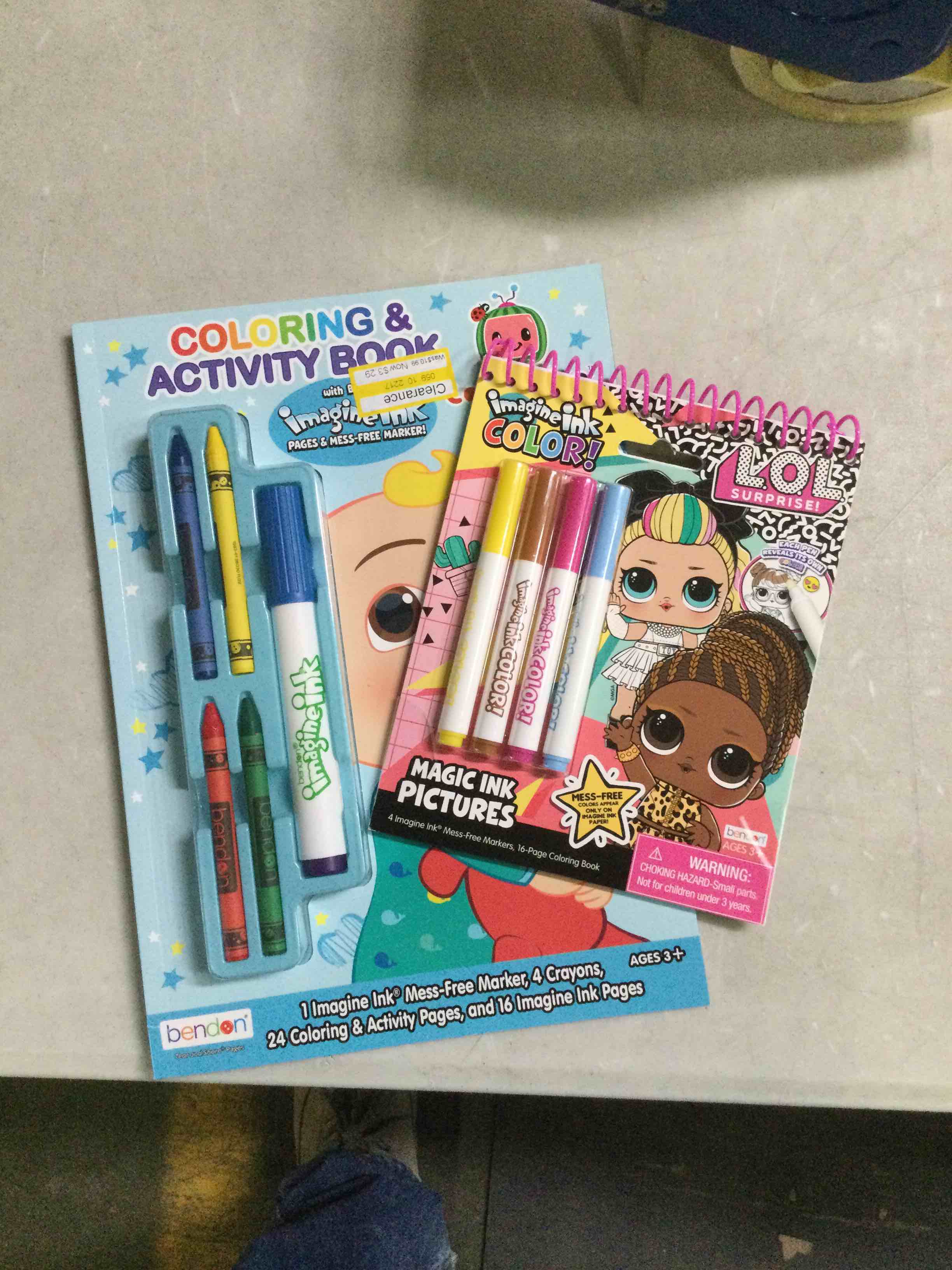 assorted coloring books