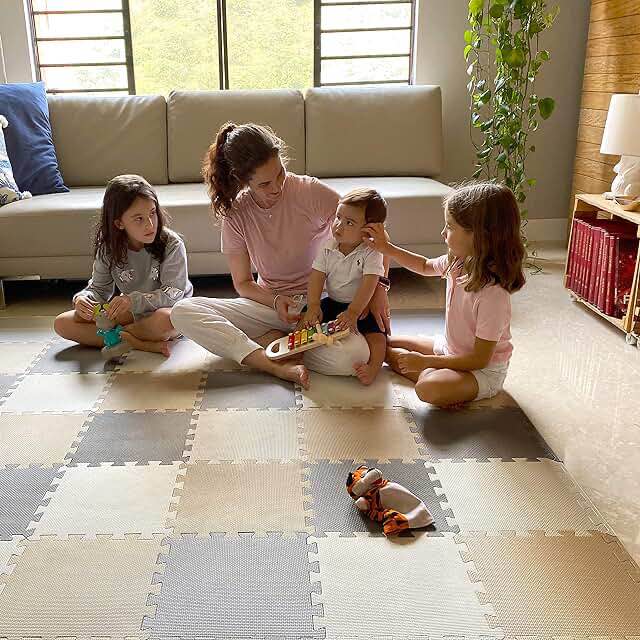 MioTetto Soft Non-Toxic Foam Baby Play Mat | Toddler Playmat | Colorful Jigsaw Puzzle Play Mat | 36 Squares Foam Floor Mats for Kids & Babies | EVA Foam Interlocking Tiles for Gym, Nursery, Playroom