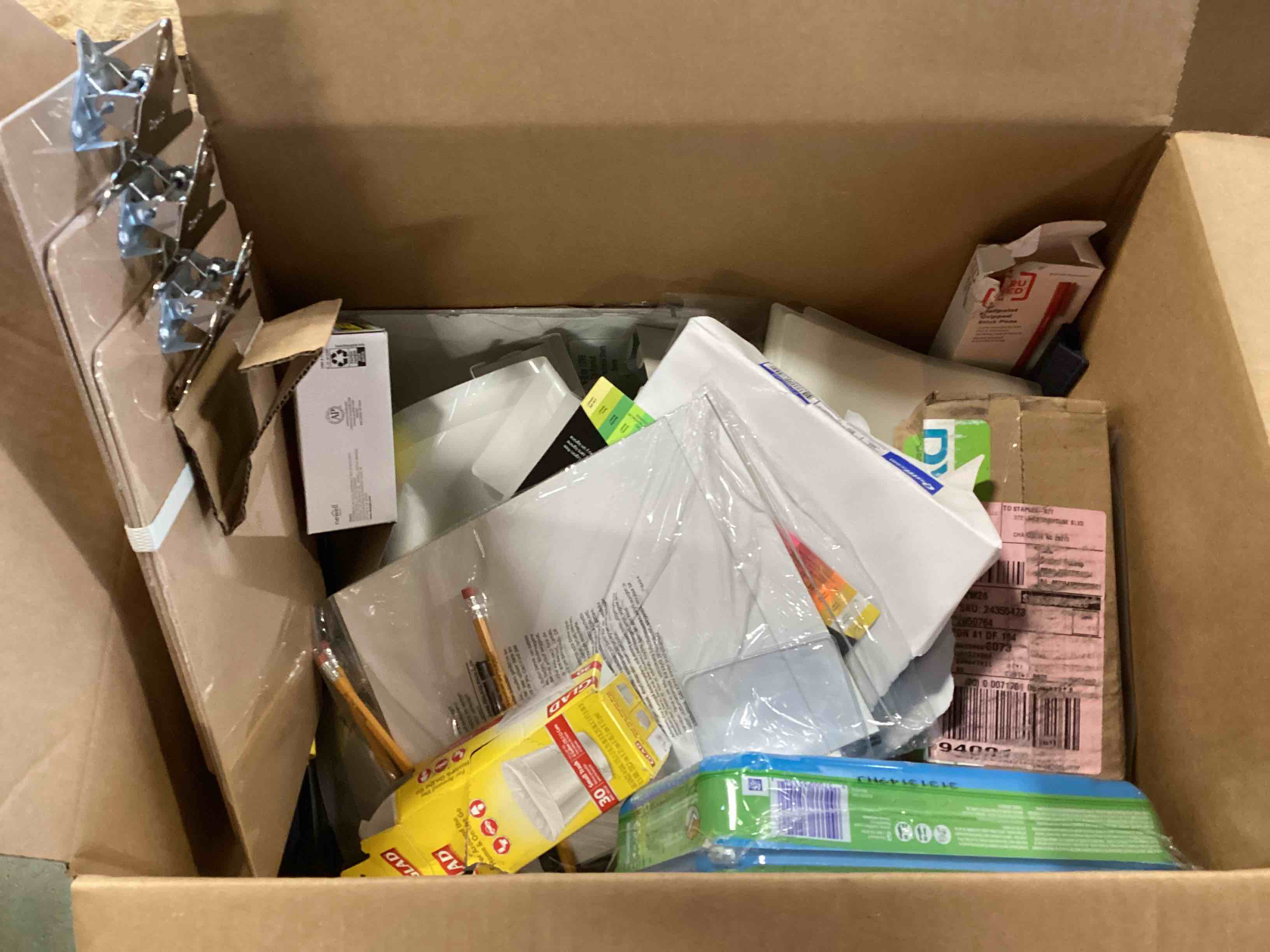 Assorted of variety of products for the maintenance and cleaning of office or home. (expiration date, brands and sizes may vary)