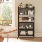 reenliv bakers rack 5- tier rustic brown 
