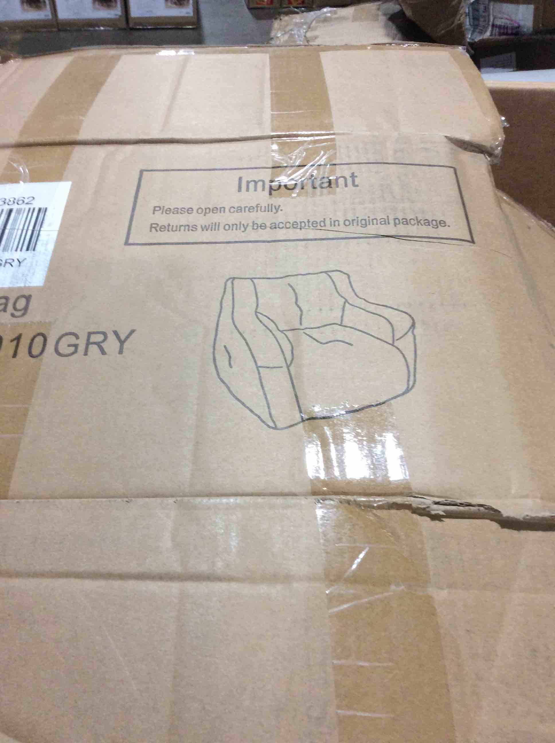 Bean bag SKU EL -DK - 010GRY color gray Picture similar