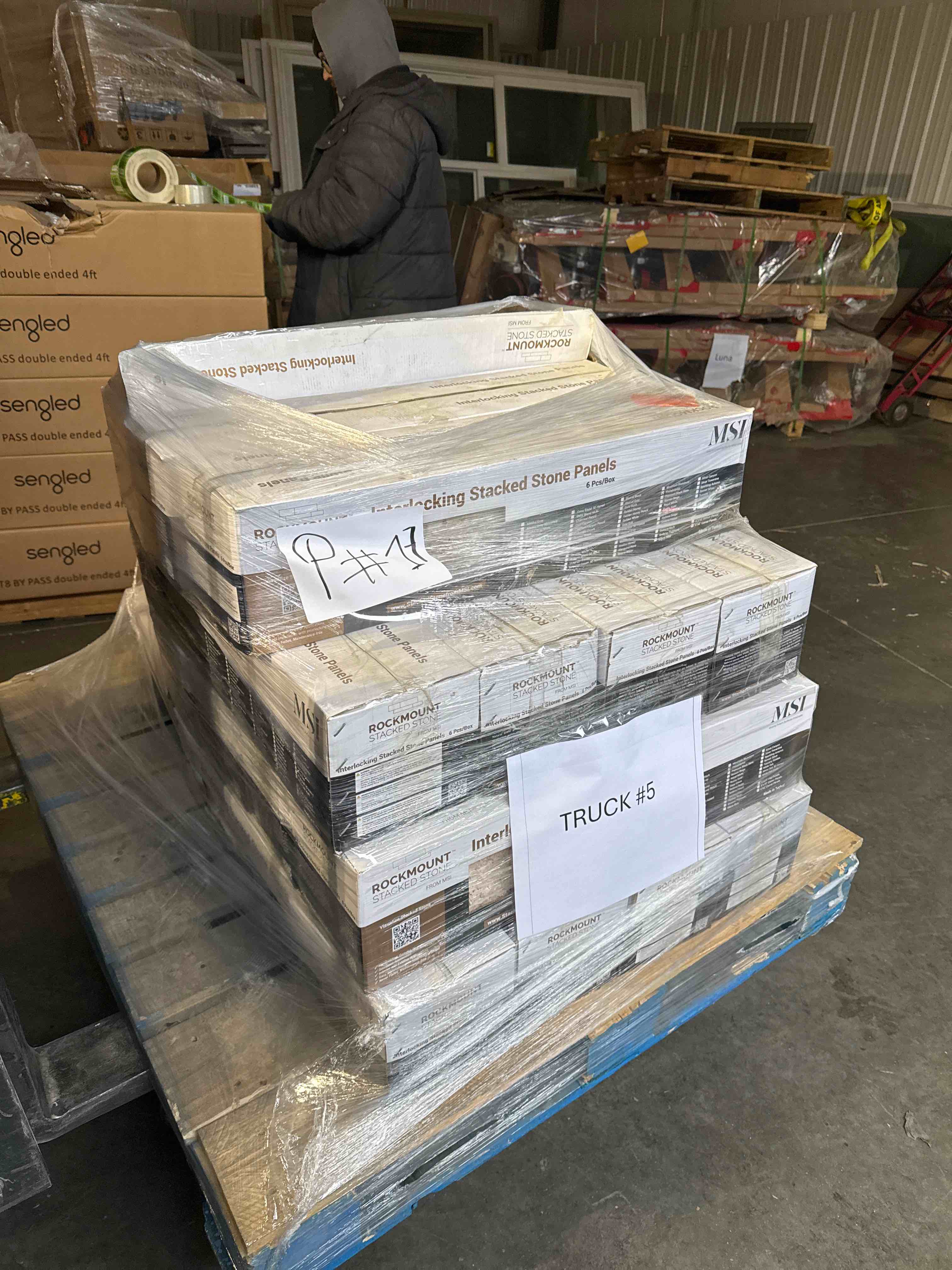 skid lot of assorted flooring