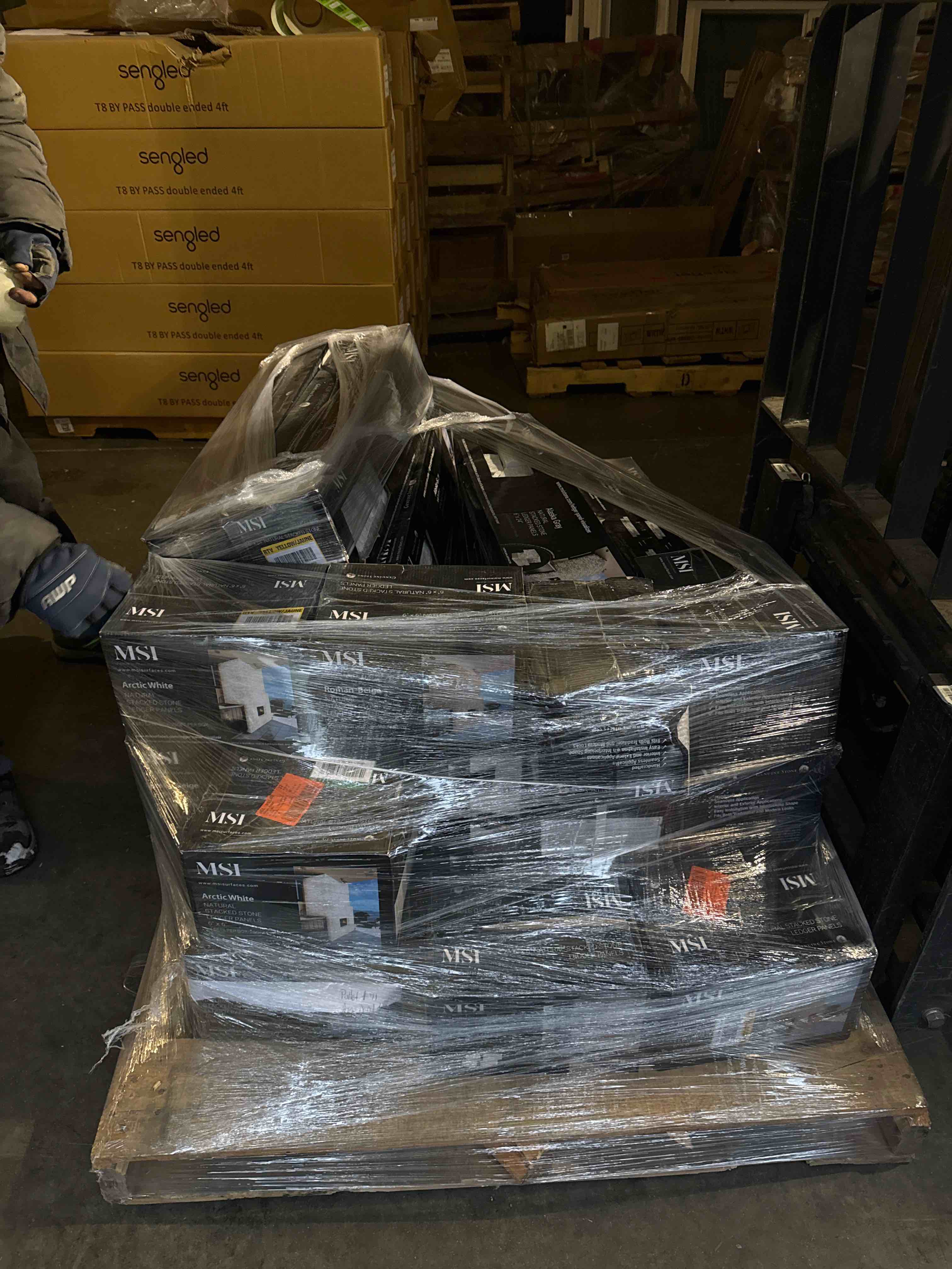 skid lot of assorted flooring