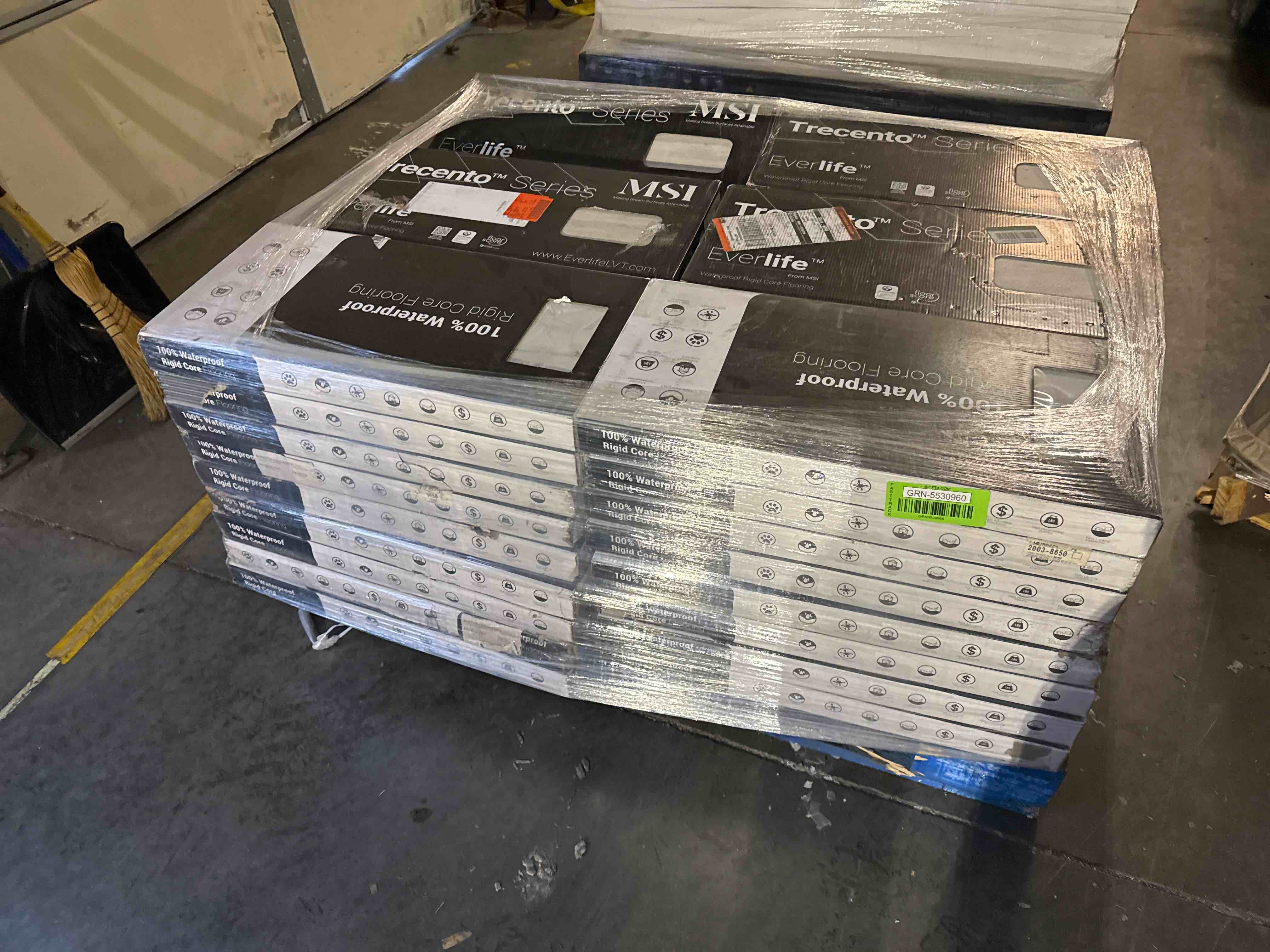 skid lot of assorted flooring