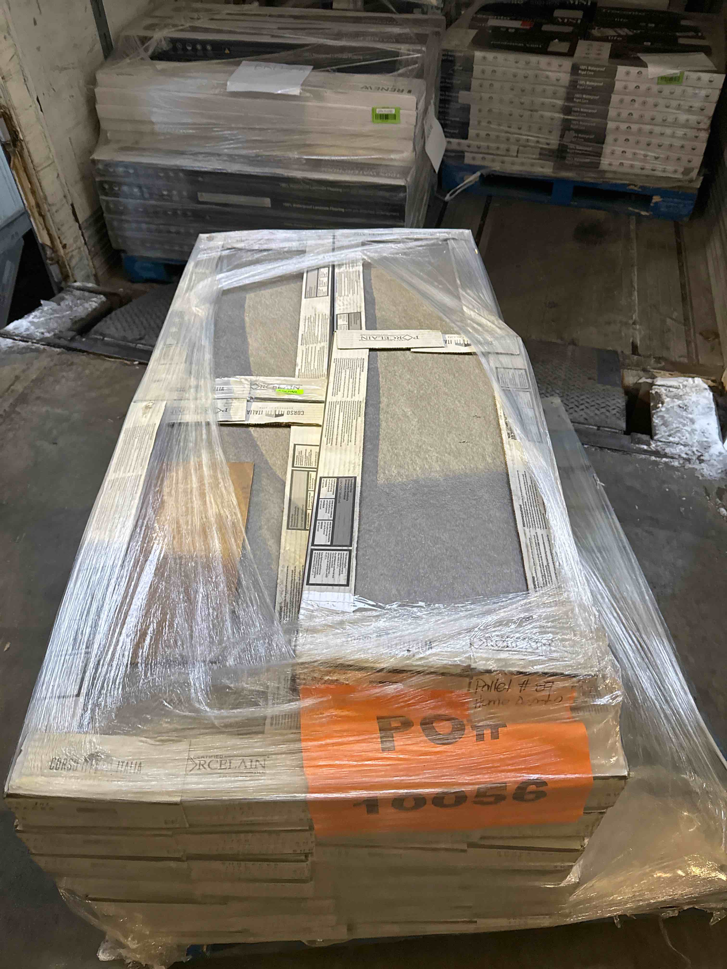 skid lot of assorted flooring